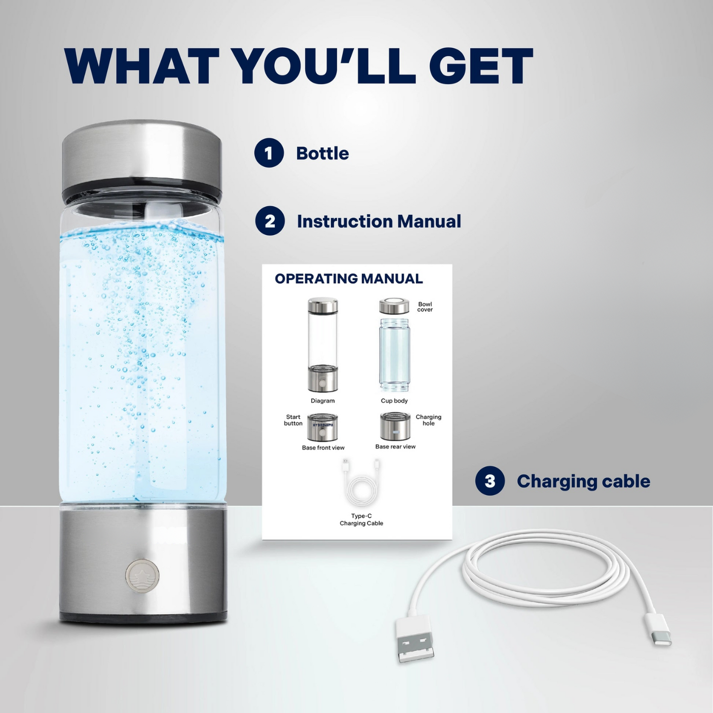 Hydrogen AgeDefy Water Bottle